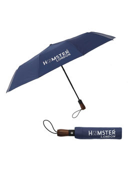 Hamster London - Wooden Automatic Open & Close Pocket Folding Umbrella - Blue