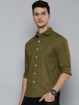 Levi's - Men Olive Collar Neck Shirt
