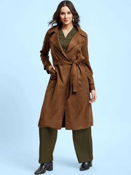 FABLE STREET - Double Breasted Overcoat - Tan (Set of 2)