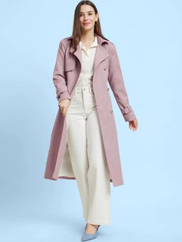 FableStreet - Double Breasted Overcoat - Lilac (Set of 2)