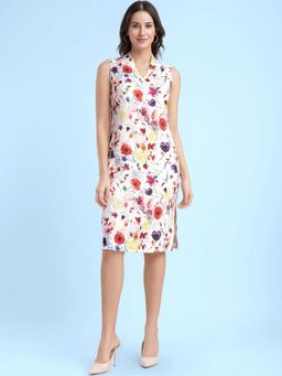 FableStreet - Multi-Color Floral Shift Dress