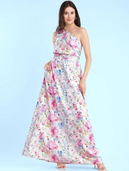 FableStreet - One Shoulder Dress White