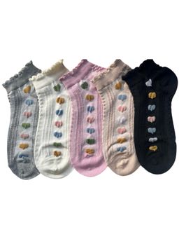 NEXT2SKIN - Women'S Cotton Sneaker Socks-Multi-Color (Pack Of 5)