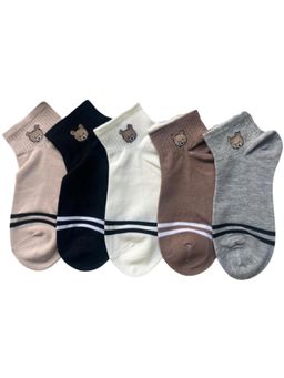 NEXT2SKIN - Women'S Cotton Sneaker Socks-Multi-Color (Pack Of 5)