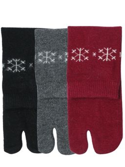 NEXT2SKIN - Women'S Woollen Winter Ankle Thumb Socks -Multi-Color (Pack Of 3)