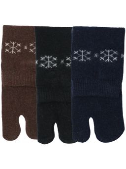 NEXT2SKIN - Women'S Woollen Winter Ankle Thumb Socks -Multi-Color (Pack Of 3)
