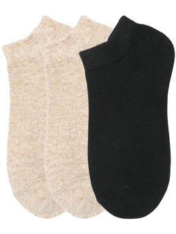 NEXT2SKIN - Women'S Woollen Winter Fleece Sneaker Socks-Multi-Color (Pack Of 3)