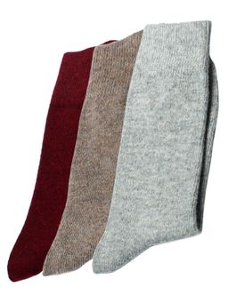 NEXT2SKIN - Women'S Woollen Ankle Length Winter Socks-Multi-Color (Pack Of 3)