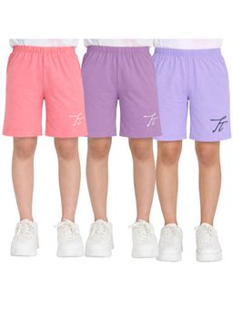 TotzTouch - Stylish Elastic Multicolor Shorts (Pack of 3)