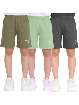 TotzTouch - Stylish Cotton Elastic Multicolor Shorts (Pack of 3)