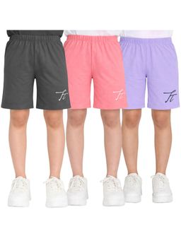 TotzTouch - Multicolor Stylish Elastic Shorts (Pack of 3)