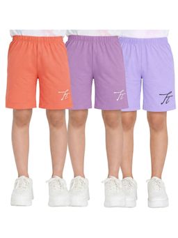 TotzTouch - Stylish Elastic Multicolour Shorts (Pack of 3)