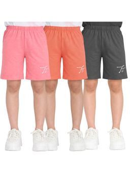 TotzTouch - Multicolour Stylish Elastic Shorts (Pack of 3)