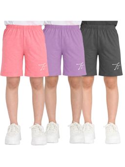 TotzTouch - Stylish Elastic Multicoloured Shorts (Pack of 3)