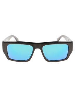 Calvin Klein - Blue Lens Rectangle Sunglass Black Frame with UV Protected - Ckj 22635 001 54 S