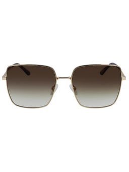 Calvin Klein - Grey Lens Square Sunglass Shiny Gold Frame with UV Protected - Ck 20135 717 58 S