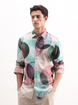 Rare Rabbit - Multi-Colour Regular Fit Polka Print Casual Shirt