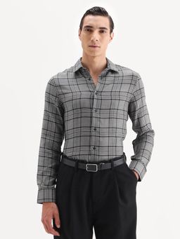 Rare Rabbit - Grey Elevated Check Formal Shirt
