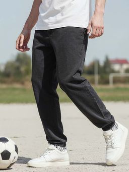 Bewakoof - Air 1.0 Men's Black Oversized Acid Wash Joggers