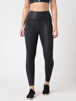 BODD ACTIVE - Meet Me In Manhattan Black Metallic Leggings