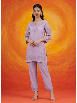 Lakshita - Vaadi Light Purple Embroidered Co-Ord Set