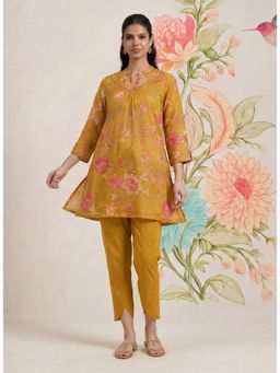 Lakshita - Chandrika Mustard Floral Printed Cotton Co-Ord Set