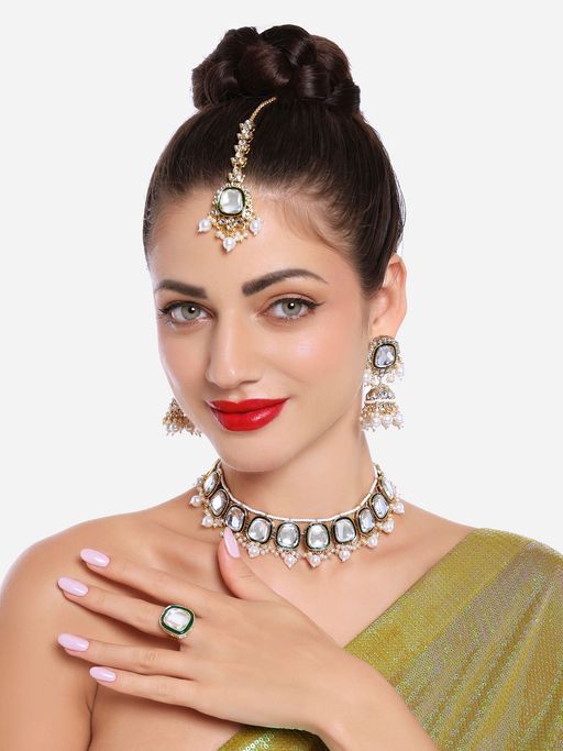 Nykaa Fashion Zaveri Pearls Bridal Jewellery Buy Fida Women Gold