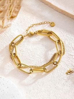 Designs & You - Gold Plated Stainless Steel Anti Tarnish Rope Design Bracelet