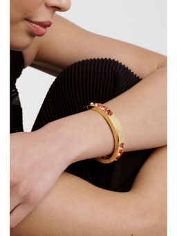 Ted Baker - Red Crystal Rock Hinged Bangle Style Bracelet