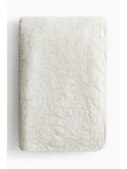H&M - Beige Jacquard-Weave Bedspread