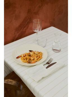 H&M - White Textured Porcelain Serving Plate