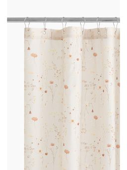 H&M - Beige Floral Shower Curtain
