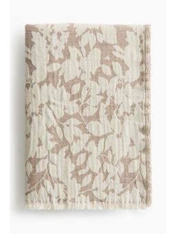 H&M - Beige Jacquard-Weave Wool-Blend Blanket