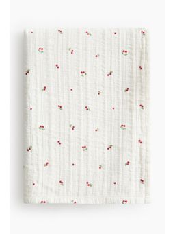H&M - White Cotton Muslin Bedspread