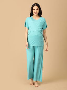 The Mom Store - Tide Up Together Maternity And Nursing Nightwear Co-Ord (Set of 2)
