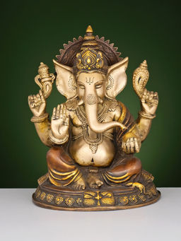 Ekaa Handicrafts - Lord Ganesha Statue In Brass
