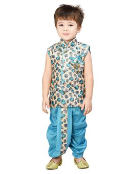 Jeetethnics - Boys Blue Kurta Set With Dhoti Pants (Set of 2)