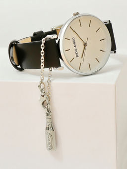 Pipa Bella by Nykaa Fashion - Silver-Plated Beer Bottle Watch Charm