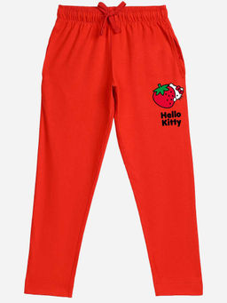 Kidsville - Hello Kitty Printed Red Pyjama for Girls Red