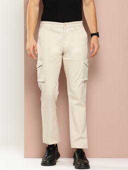 Club York - Ecro Melange Solid Cargo Pant