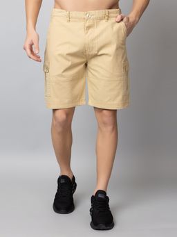 Club York - Fawn Solid Cargo Shorts