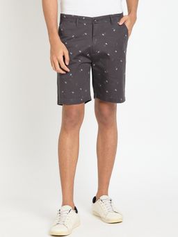 Club York - Dark Grey Printed Shorts