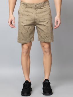 Club York - Khaki Printed Woven Shorts