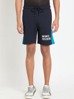 Club York - Navy Blue Color Block Shorts
