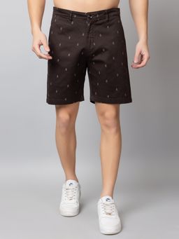 Club York - Brown Printed Woven Shorts