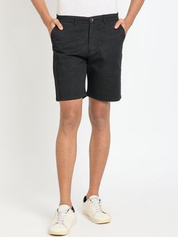 Club York - Black Solid Shorts