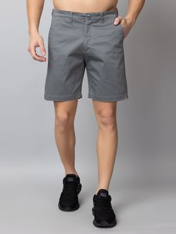 Club York - Grey Solid Woven Shorts