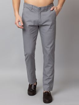 Club York - Light Grey Solid Chinos