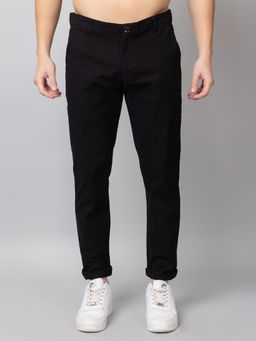 Club York - Black Solid Chinos