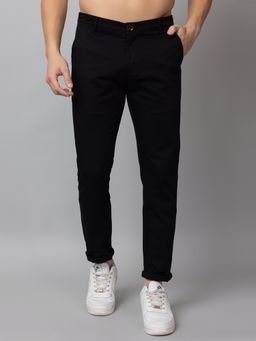 Club York - Black Solid Chinos
